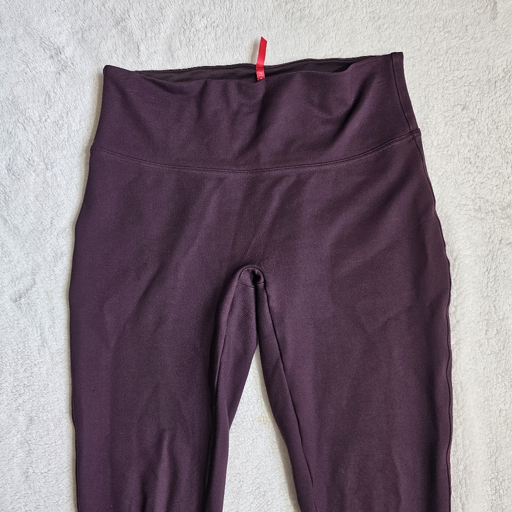 SPANX plum purple ponte leggings L - Picture 3 of 11